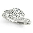 thumbnail image 1 of 14k White Gold Round Diamond Bypass Engagement Ring 1 1/2 cttw Size 5, 1 of 4
