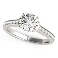 thumbnail image 1 of 14k White Gold Round Diamond Engmt Ring Band Stones 1 1/8 cttw SZ 3.5, 1 of 3