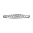 thumbnail image 1 of 14k White Gold Round Diamond Womens Slender Stackable Size 5 Wedding Band 1/6 Cttw, 1 of 1