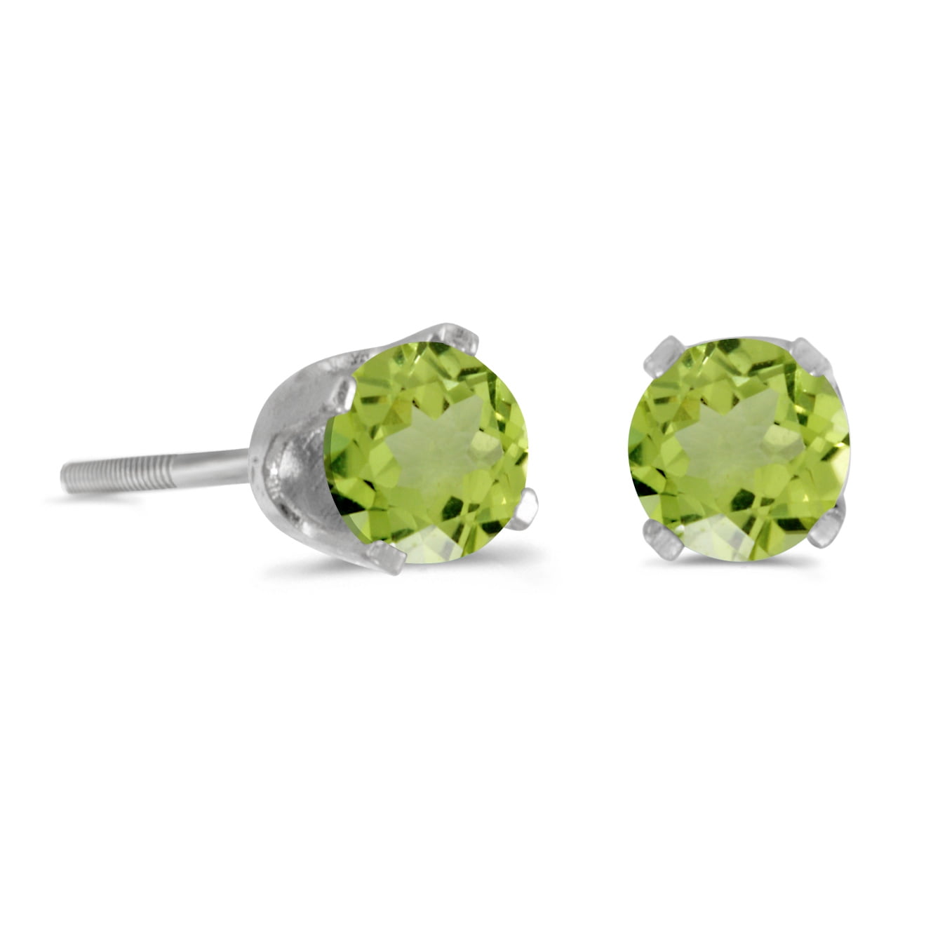 Peridot screw shop back earrings