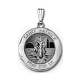 thumbnail image 1 of 14k White Gold Round St. Patrick Locket - 3/4 in X 3/4 in, 1 of 1