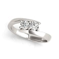 thumbnail image 1 of 14k White Gold Round Two Stone Common Prong Diamond Ring 1/2 cttw SZ 8, 1 of 4