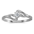 thumbnail image 1 of 14k White Gold Round White Topaz Ring, 1 of 2