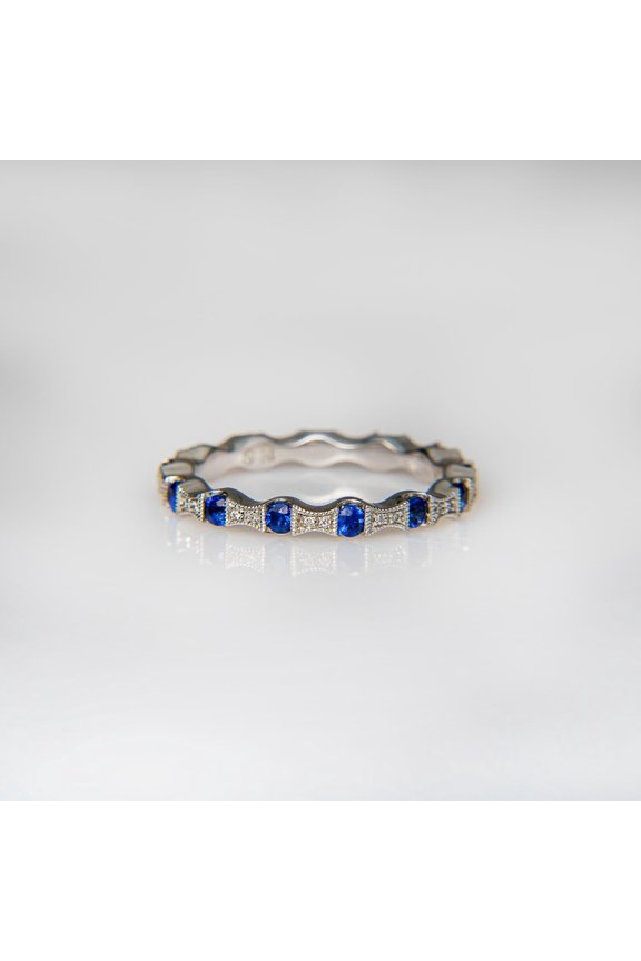 14k White Gold Sapphire (.75ct.) Ring