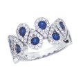 thumbnail image 1 of 14k White Gold Sapphire and .48 ct Diamond Fashion Ring, 1 of 1