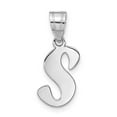 thumbnail image 1 of 14k White Gold Script Design Letter S Initial Pendant, 1 of 4