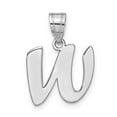 thumbnail image 1 of 14k White Gold Script Design Letter W Initial Pendant, 1 of 4