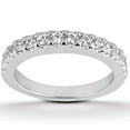 thumbnail image 1 of 14k White Gold Shared Prong Diamond Wedding Ring Band Size 9, 1 of 3