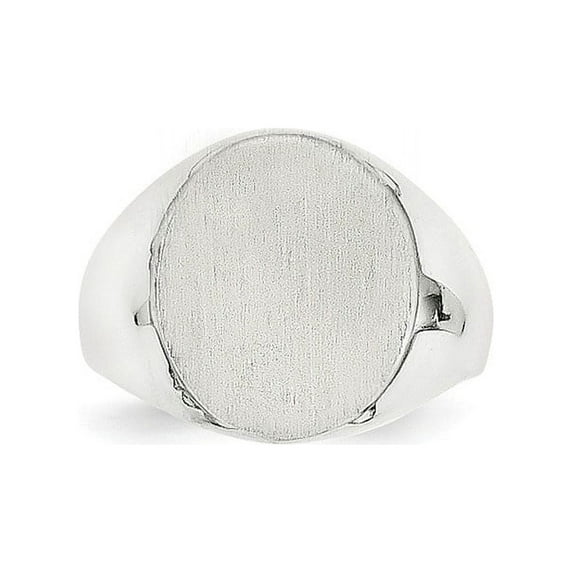 14k White Gold Signet Ring