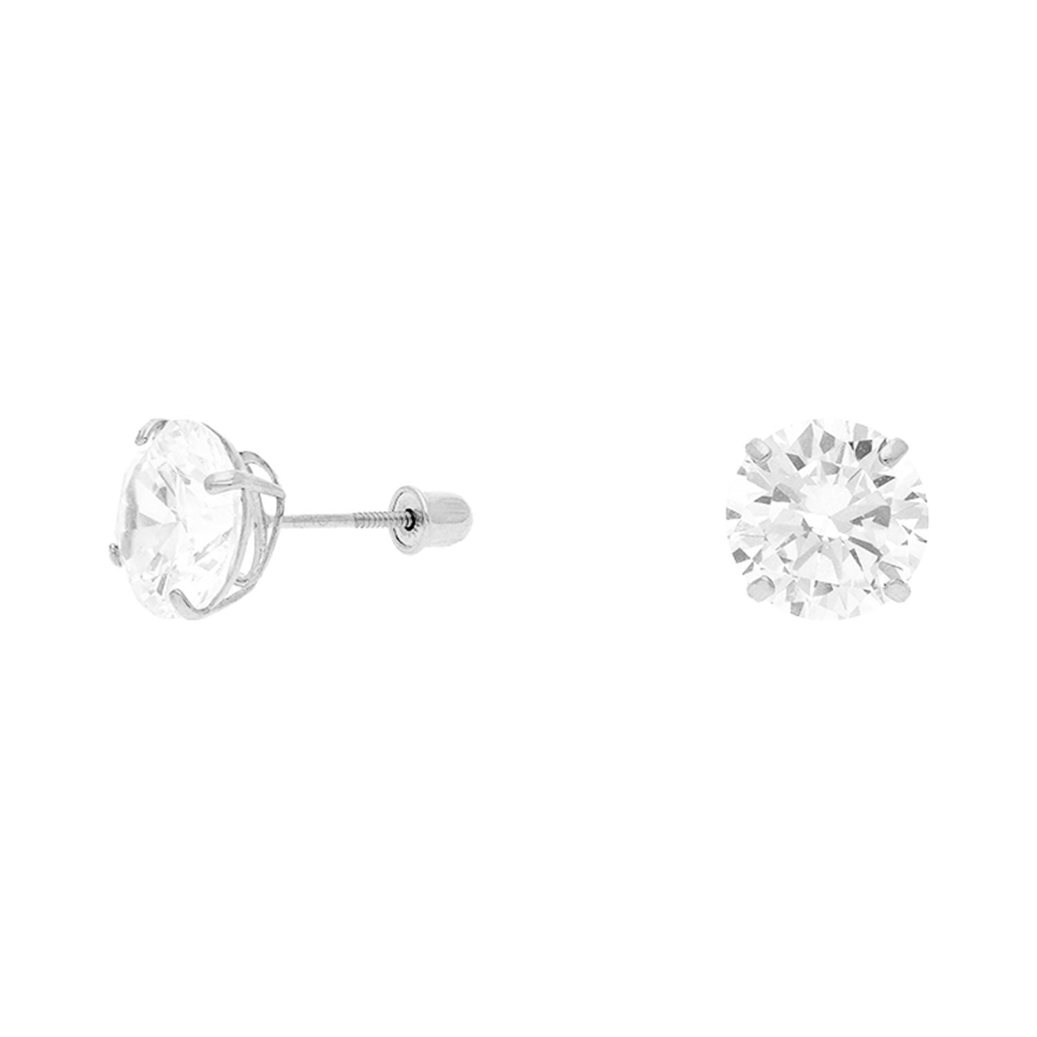 1 ct TDW Diamond Studs 14K Yellow Gold Lab Grown Screw Back Earrings