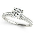 thumbnail image 1 of 14k White Gold Single Row Band Diamond Engmt Ring 1 1/3 cttw Size 6.5, 1 of 3