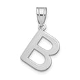 thumbnail image 1 of 14k White Gold Slanted Design Bubble Letter B Initial Charm Pendant, 1 of 2