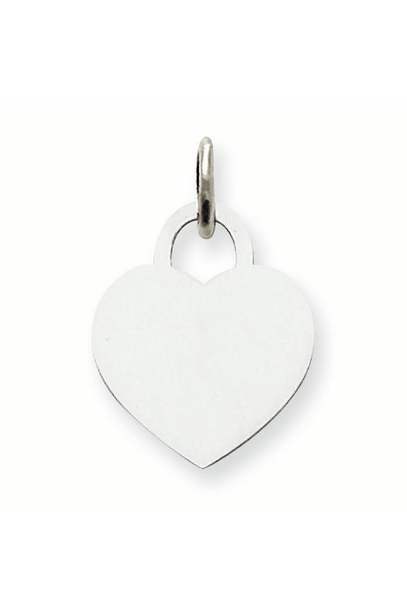 14k White Gold Small Engravable Heart