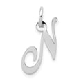 thumbnail image 1 of 14k White Gold Small Fancy Script Initial N Charm - .3 Grams, 1 of 2