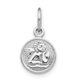 thumbnail image 1 of 14k White Gold Small Polished Angel Charm, 1 of 4