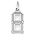 thumbnail image 1 of 14k White Gold Small Satin Number 8 Charm, 1 of 3