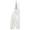 thumbnail image 1 of 14k White Gold Small Slanted Block Initial N Charm, 1 of 4