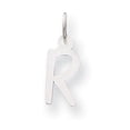 thumbnail image 1 of 14k White Gold Small Slanted Block Initial R Char Charm Pendant, 1 of 1