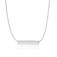 thumbnail image 1 of 14k White Gold Smooth Flat Horizontal Bar Style Necklace 18 in, 1 of 3