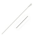 thumbnail image 1 of 14k White Gold Solid Diamond Cut Rope Chain 1.5mm 18 in, 1 of 3