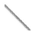 thumbnail image 1 of 14k White Gold Solid Polished .7mm Cable Chain Necklace 18 Inch Lobster Claw Chain Necklace for Women and Men, 1 of 2