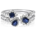 thumbnail image 1 of 14k White Gold Stackable Sapphire and Diamond S/3 Rings, 1 of 4
