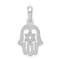 thumbnail image 1 of 14k White Gold Star of David Chamseh Charm Pendant, 1 of 2