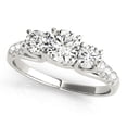 thumbnail image 1 of 14k White Gold Three-Stone Engagement Ring 0.50 carat, I-J Color, I2-I3 Clarity, 1 of 3