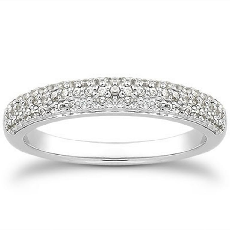 Triple diamond wedding band sale
