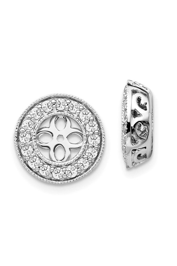 14k White Gold True Origin Lab Grown Real Diamond VS/SI, D E F, Earring Jackets