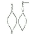 thumbnail image 1 of 14k White Gold Twisted Post Dangle Earrings 14k White Gold Earrings, 1 of 1