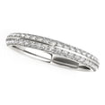 thumbnail image 1 of 14k White Gold Two-Row Pave Set Diamond Wedding Band (1/4 cttw) Size 6, 1 of 2