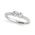 thumbnail image 1 of 14k White Gold Two Stone Round Diamond Ring (5/8 cttw) Size 8.5, 1 of 4
