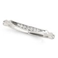 thumbnail image 1 of 14k White Gold Unique Graduated Diamond Wedding Band 1/10 cttw SZ 7.5, 1 of 2