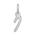 thumbnail image 1 of 14k White Gold Uppercase Letter I Initial Charm 14.5mm Long 0.4mm Thick Pendant Necklace for Women, 1 of 2