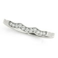 thumbnail image 1 of 14k White Gold Wave Milgrained Diamond Wedding Ring (1/20 cttw) Size 4, 1 of 2