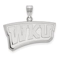 thumbnail image 1 of 14k White Gold Western Kentucky U. Large 'WKU' Pendant, 1 of 3