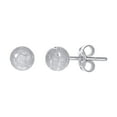 thumbnail image 1 of 14k White Gold Womens 6mm Ball Stud Earrings Ball Earring for Women - 1.2 Grams, 1 of 2