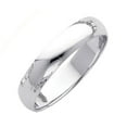 thumbnail image 1 of 14k White Italian Gold Plain High Polish Domed Classic Wedding Ring 4mm, 1 of 2
