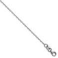 thumbnail image 1 of 14k White Rhodium Plated Sparkle-Cut 1.15mm Solid Elongated Cable 20 Inch Chain Chain Necklace for Women and Men, 1 of 2