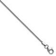 thumbnail image 1 of 14k White Rhodium Plated Sparkle-Cut 1.2mm Solid Spiga Chain Necklace 20 Inch Chain Necklace for Women and Men, 1 of 2