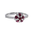 thumbnail image 1 of 14k White Ruby Ball Ring, 1 of 2