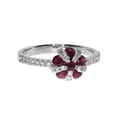 thumbnail image 1 of 14k White Ruby Ball Ring, 1 of 2