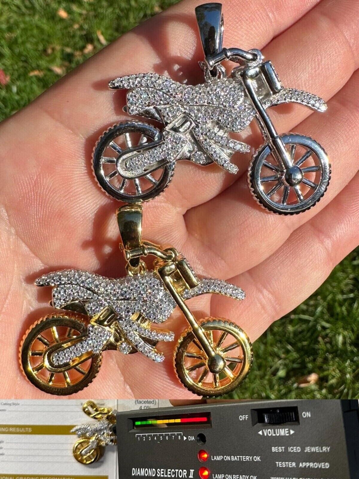 Dirt Bike Couples Necklaces, Motocross Guys Jewelry – Namecoins