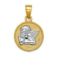 thumbnail image 1 of 14k With Rhodium Religious Guardian Angel Pendant Necklace 19mm long Pendant for Women - .9 Grams, 1 of 2