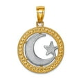 thumbnail image 1 of 14k With Rhodium Star and Celestial Moon Pendant Necklace Pendant for Women - 1.0 Grams, 1 of 2