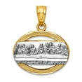 thumbnail image 1 of 14k With Rhodium The Last Super Pendant Necklace 19mm long Pendant for Women - 1.0 Grams, 1 of 2