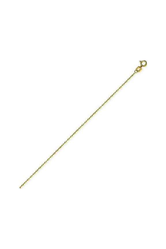 14k Yellow Gold 0.85mm Light Weight Rope Chain Necklace 5mm Spring Ring Closure - .7 Grams - 16 Inch