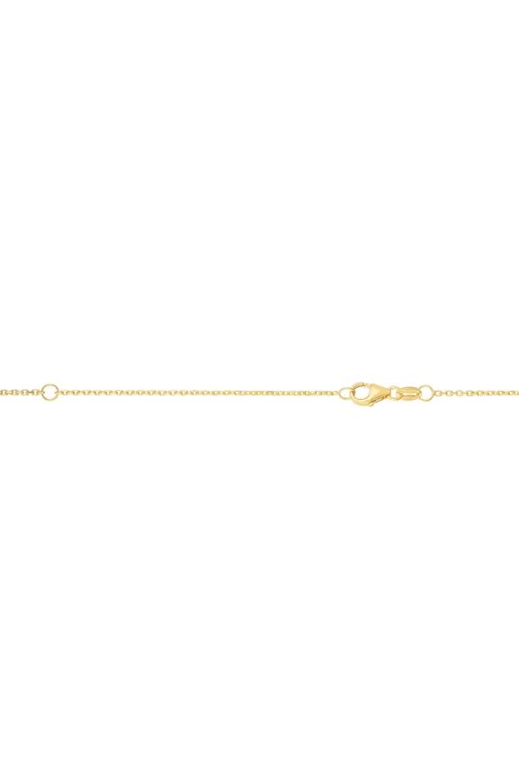 14k Yellow Gold 0.8mm Extendable Cable Chain 16"-18" Necklace with Lobster Clasp