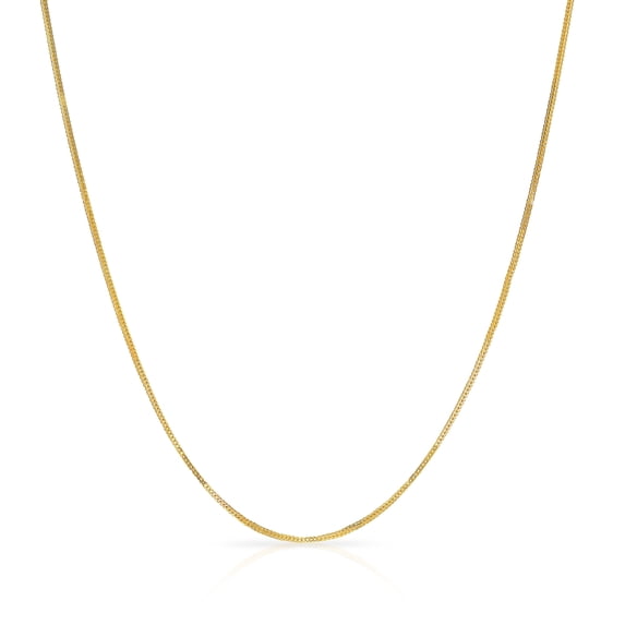 10k Fine Gold Foxtail Chain Necklace (0.9 mm)